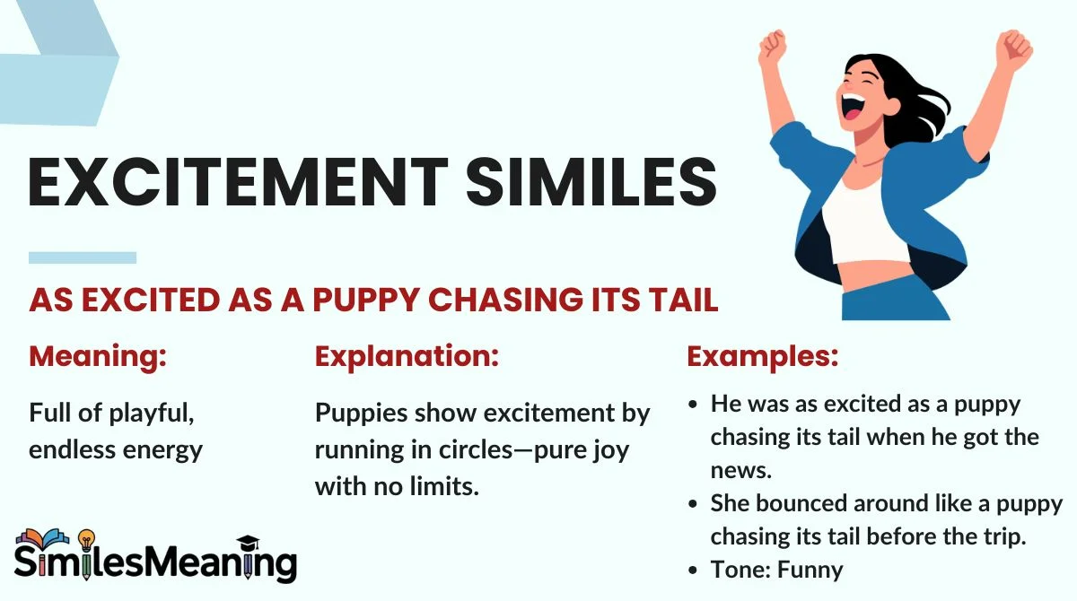 Ecitement Simple 28+ Excitement Similes That Make Your Writing Burst with Energy (2026 ...