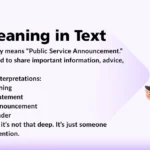 PSA Meaning in Text
