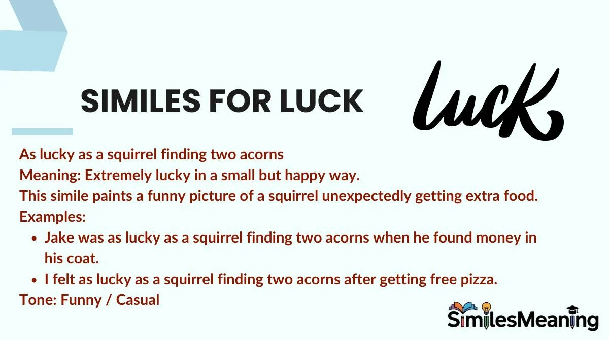 Similes for Luck