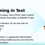 JC Meaning in Text